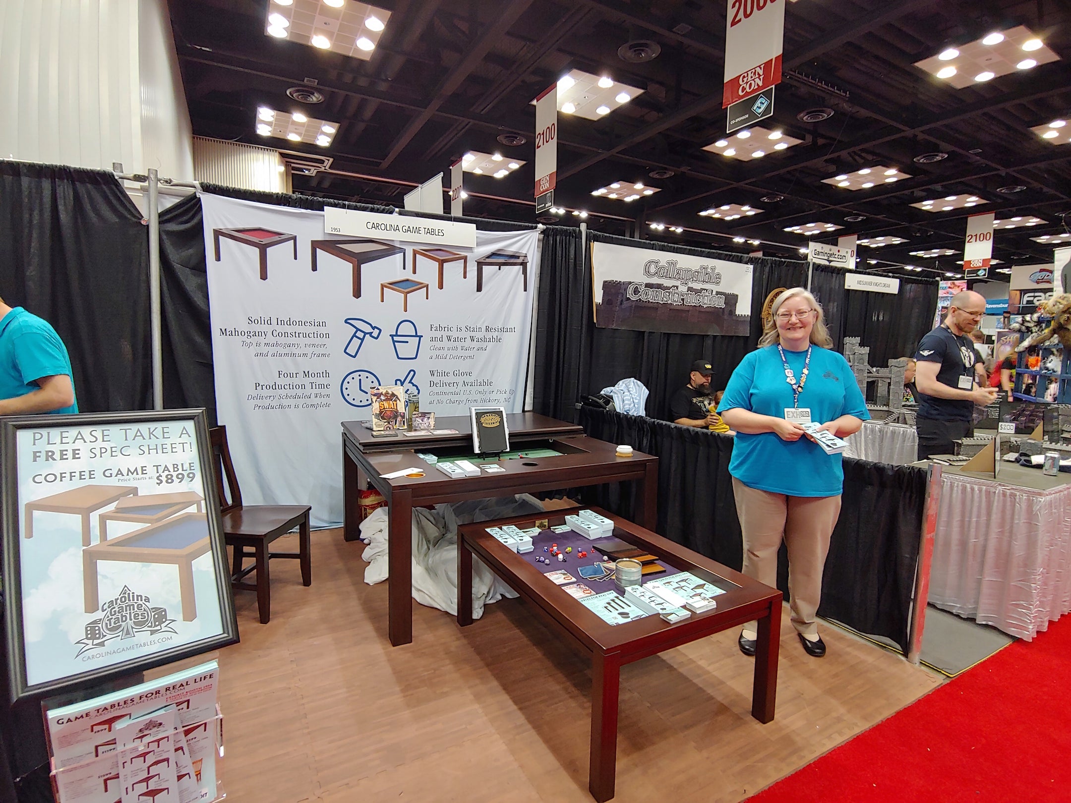 Jodi at Gen Con - Carolina Game Tables