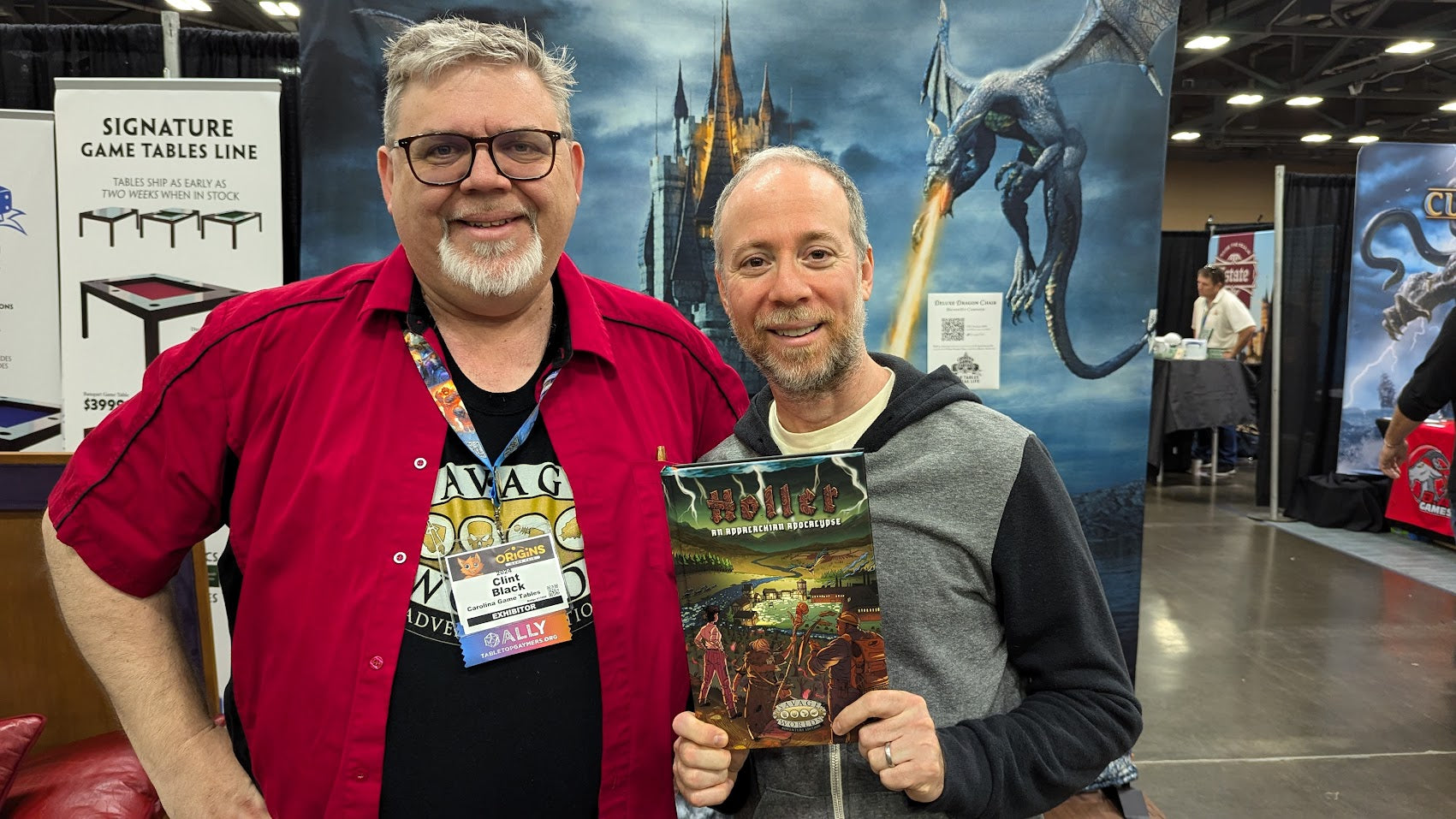 Clint Meeting Kevin Sussman - Carolina Game Tables